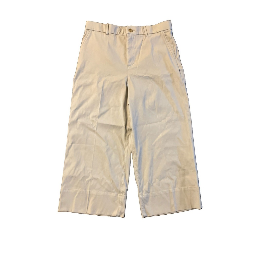 SPANX Wide Leg Cropped Pants Size 1X Stretch Twill Khaki Tan New